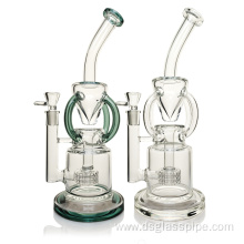 Wholesale Hookah Bubbler Glass Water Pipe with 14mm Quartz Banger DAB Oil Rig Recycler